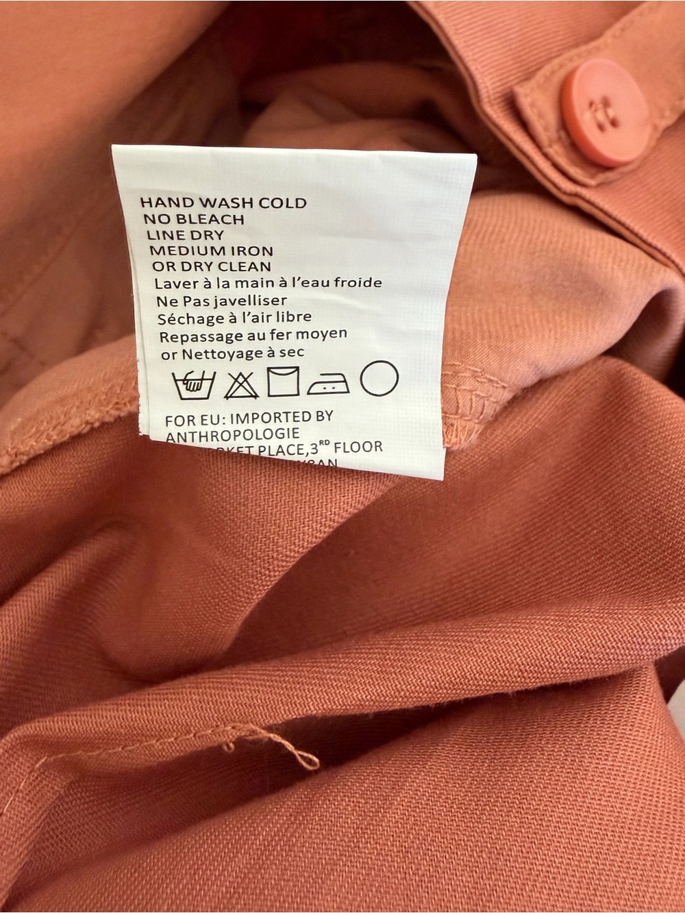Anthropologie Tiny Ulysses Pants in Coral Small NWT - Picture 10 of 11
